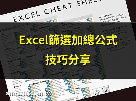 Excel篩選加總公式技巧分享 | 5分鐘學會Excel篩選加總 | Excel篩選加總函數解析 | SUBTOTAL函數加總教學